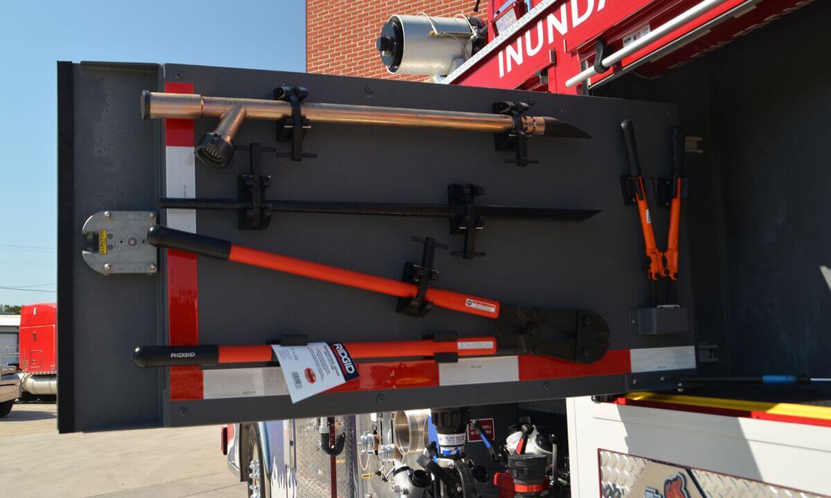 HINGED TOOL/FITTING STORAGE BOARD SYSTEMS