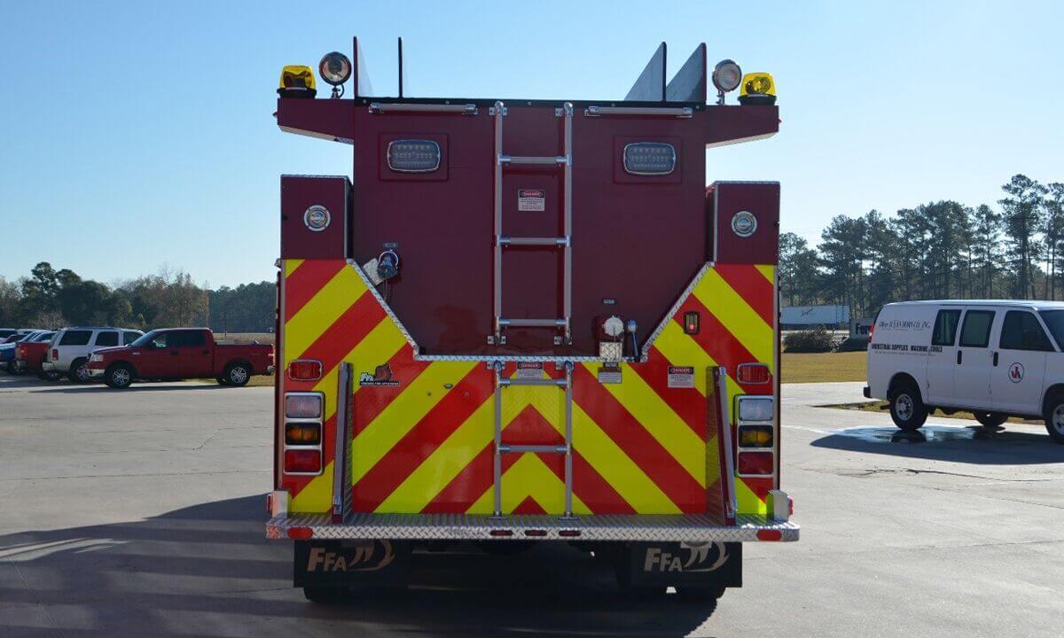 Multiple discharge and direct tank fill options as well as hose bed access ladders