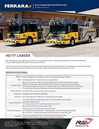 lit-ladder-hd77 HD-77 Ladder sales sheet